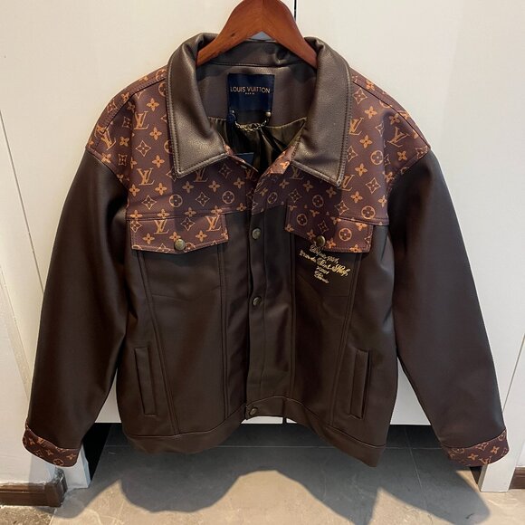 Louis Vuitton Other - Louis Vuitton Brown Patchwork Leather Jacket